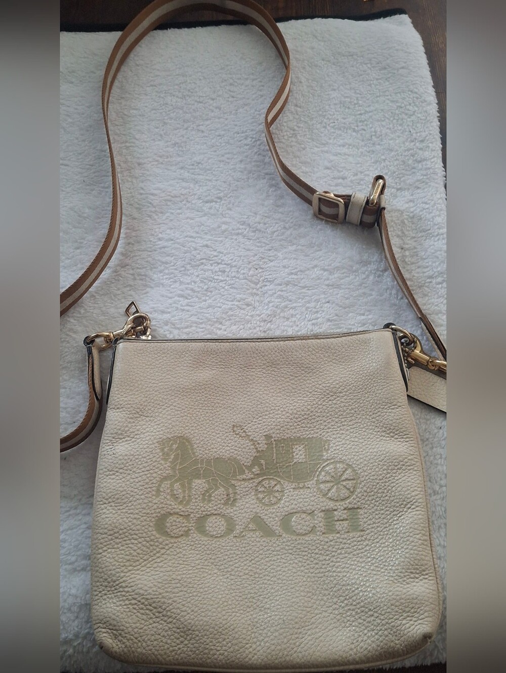 Coach Jes Leather Sporty Slim Crossbody with Coach Logo